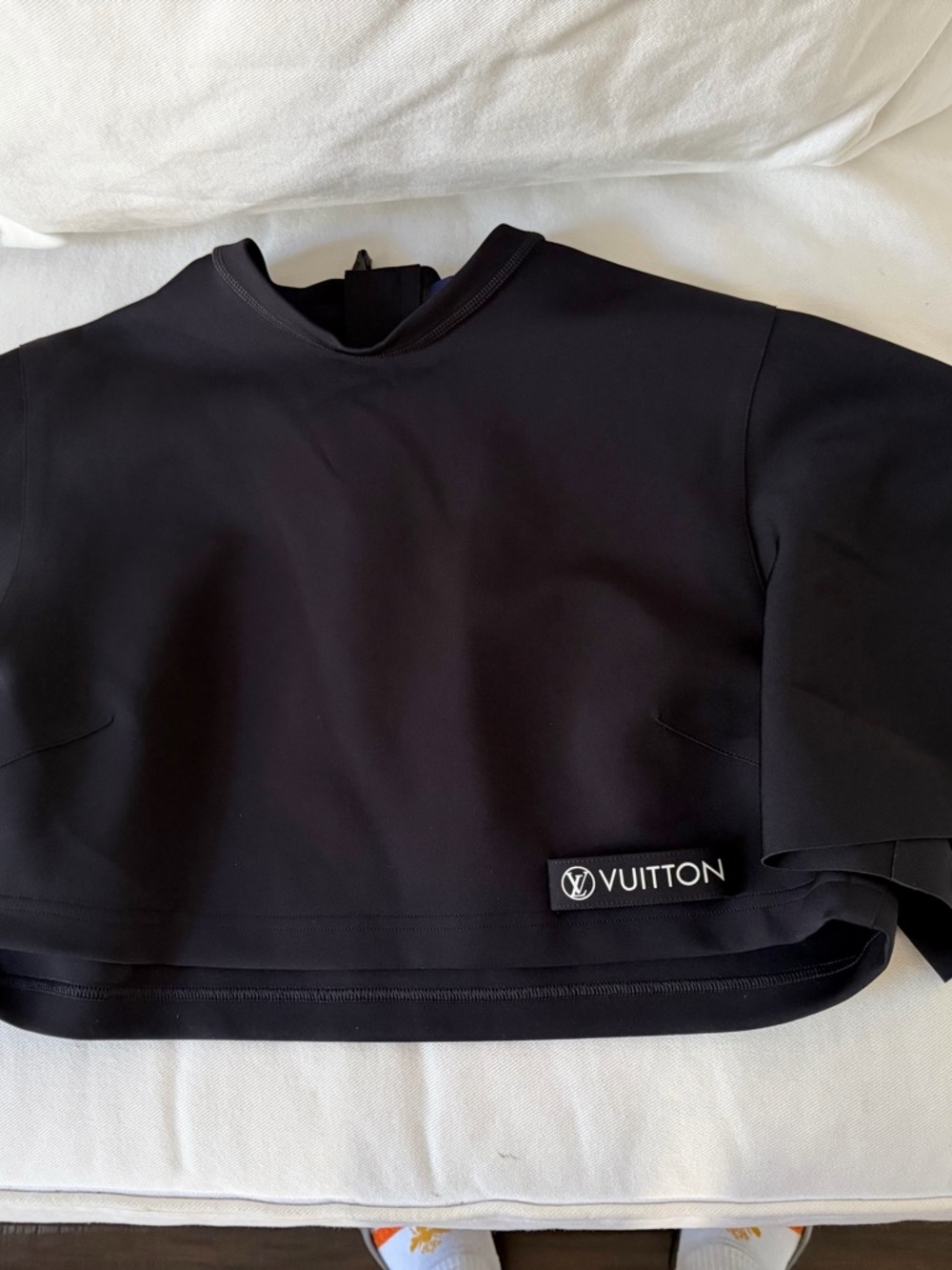 Louis Vuitton Black Cropped Logo Tee